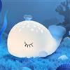 JVURICE Luce notturna per bambini balena in silicone luce notturna dimmerabile RGB animale touch ricaricabile luce per bambini camera da letto a LED luce decorazione per bambini lampada regalo per