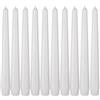 BRUBAKER Candele Coniche Premium Bianche - 50 pezzi - fino a 7,5 Ore di Combustione per Candela - Set di Candele da Tavolo da 24 cm per Candelieri e Lampadari - Candele Portacandele
