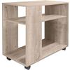 Argonauta Mobile Porta TV con rotelle Rovere cm 80 x 30 x 56 h