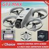 GT3 MAX 8K RC Drone Dual Camera Optical Flow Obstacle Avoidance With Screen