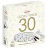 Generico Cuor di Numeri 30 Confetti di Cioccolato Extrafondente a Forma di Cuore, Confetti Bianchi Anniversario, Compleanno 30 Anni, Bomboniere, Confettata e Party per crispo 250g