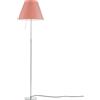 LUCEPLAN lampada da terra dimmerabile COSTANZA D13t con stelo telescopico alluminio e paralume MEZZO TONO ROSA MISTICO - 1D13NT000020+9D1301511724
