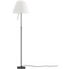 LUCEPLAN lampada da terra dimmerabile COSTANZA D13t con stelo telescopico nero e paralume bianco - 1D13NT000017+9D1301511702