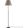 LUCEPLAN lampada da terra dimmerabile COSTANZA D13t con stelo telescopico nero e paralume MEZZO TONO NOCCIOLA - 1D13NT000017+9D1301511739
