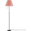 LUCEPLAN lampada da terra dimmerabile COSTANZA D13t con stelo telescopico nero e paralume MEZZO TONO ROSA MISTICO - 1D13NT000017+9D1301511724