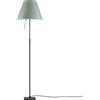 LUCEPLAN lampada da terra dimmerabile COSTANZA D13t con stelo telescopico nero e paralume MEZZO TONO VERDE ALCHIMIA - 1D13NT000017+9D1301511737