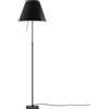 LUCEPLAN lampada da terra dimmerabile COSTANZA D13t con stelo telescopico nero e paralume RADIEUSE NERO - 1D13NT000017+9D1301511701
