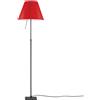 LUCEPLAN lampada da terra dimmerabile COSTANZA D13t con stelo telescopico nero e paralume RADIEUSE ROSSO PRIMARIO - 1D13NT000017+9D1301511708