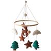 Generico Mobile - 17,72x9,06 Pollici Nursery Culla Cervi Animali Giocattoli Mobili | Giocattoli Sensoriali Succhiotto, Armonia Visiva Della Fauna Selvatica Per Rivelare Il Genere, Ragazzi, Ragazze, B