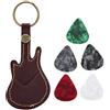 Joyzan Custodia per Plettro Chitarra, Portaplettro Porta Plettri per Chitarra Portachiavi Supporto Pelle Borsa Ukulele Musica Guitar Pick Case con 5 Colorati Chitarristi Chitarre Acustiche Elettriche Basso