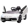 Macchina Elettrica per Bambini 12V con Licenza Lamborghini Aventador SVJ Roadster Bianco