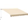 Tenda da Sole Avvolgibile a Parete 3x2.5m in Alluminio Beige