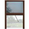 Zanzariera a Plisse per Finestra 160x160 cm Riducibile Marrone