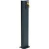 Fontana da Giardino Design a Colonna Ovale Rubinetto in Ottone Senza Base Antracite