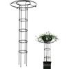 Djowyh traliccio per piante | 180 cm traliccio da giardino per piante in vaso | colonna rampicante per piante rampicanti in metallo per supporto | griglia da arrampicata fai da te per vasi di fiori