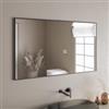 DEGHI Specchio bagno 70x120 cm reversibile con cornice nero spazzolato - Talas