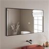 DEGHI Specchio bagno 70x120 cm reversibile con cornice nero lucido - Talas