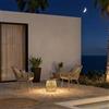 DEGHI Set relax 2 poltrone e tavolino con illuminazione LED in acciaio tortora - Kallos