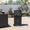 DEGHI Barbecue a gas 3 fuochi con ruote 120x55x114h cm con cappa e griglia scaldavivande- Poseidone