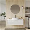 DEGHI Mobile bagno sospeso con cassetto 120 cm bianco opaco cannettato con top - Mida