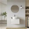 DEGHI Mobile bagno sospeso con cassetto 70 cm bianco opaco cannettato con top - Mida