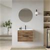 DEGHI Mobile bagno sospeso con cassetti 70 cm rovere america cannettato con lavabo - Mida