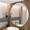 DEGHI Specchio bagno 110cm nero spazzolato con cornice in alluminio - Talas