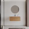 DEGHI Mobile bagno sospeso 90 cm rovere gold cannettato con cassetto e lavabo - Deck