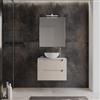 DEGHI Mobile bagno sospeso 70 cm con cassetti cashmere cannettato con top - Deck