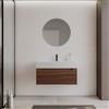 DEGHI Mobile bagno sospeso 90 cm rovere deciso con top lavabo - Deck