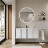 DEGHI Mobile bagno sospeso 120 x 50 cm 4 ante bianco opaco con lavabo - Bogard