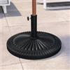 DEGHI Base rotonda 60 cm per ombrellone con palo centrale in resina nero da 30