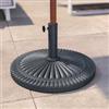 DEGHI Base rotonda 60 cm per ombrellone con palo centrale in resina grigio da 30