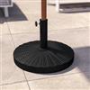 DEGHI Base rotonda 52 cm per ombrellone con palo centrale in resina nero da 25