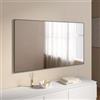 DEGHI Specchio 70x120 cm reversibile con cornice nero spazzolato - Talas