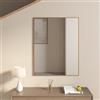 DEGHI Specchio 70x90 cm reversibile con cornice oro spazzolato - Talas