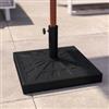 DEGHI Base quadrata da 19 kg per ombrellone a palo centrale 50x50 cm in resina nero - Buccer