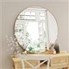 DEGHI Specchio da interno rotondo 110 cm con cornice in alluminio oro spazzolato - Talas