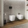 DEGHI Sanitari sospesi in ceramica Rimless e sedile copri wc con chiusura softclose - Agatea