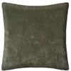 DEGHI Cuscino 55x55 cm sfoderabile in tessuto e velluto verde con motivo