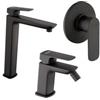 JACUZZI - RUBINETTERIA Set lavabo alto e bidet con incasso doccia nero opaco - Jacuzzi - Rubinetteria X9
