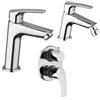 JACUZZI - RUBINETTERIA Set lavabo e bidet ed incasso doccia con deviatore cromo di Jacuzzi Rubinetteria - Luce