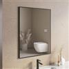 DEGHI Specchio bagno 60x80 cm reversibile con cornice nero opaco - Talas