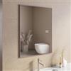 DEGHI Specchio bagno 60x80 cm reversibile con cornice champagne - Talas
