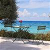 DEGHI Set bistrot pieghevole con tavolo 70x70 cm e 2 sedie in acciaio verde salvia - Atelier