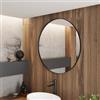 DEGHI Specchio bagno 75 cm con cornice nero opaco in alluminio - Talas