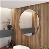 DEGHI Specchio bagno 75 cm con cornice in alluminio oro spazzolato - Talas