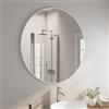 DEGHI Specchio bagno 100 cm con cornice bianco opaco in alluminio - Talas