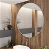 DEGHI Specchio bagno 100 cm con cornice in alluminio spazzolato - Talas