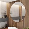 DEGHI Specchio bagno 100 cm con cornice in alluminio oro spazzolato - Talas